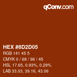 Color code: HEX #8D2D05 | qconv.com