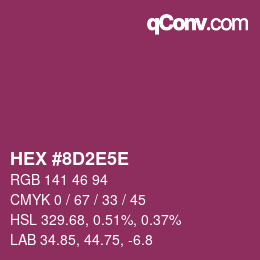 カラーコード: HEX #8D2E5E | qconv.com