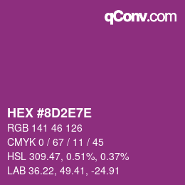 Color code: HEX #8D2E7E | qconv.com