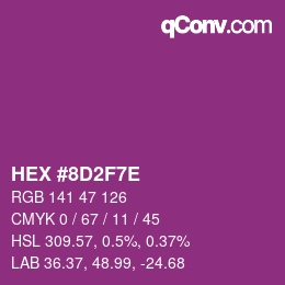 Color code: HEX #8D2F7E | qconv.com