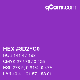Color code: HEX #8D2FC0 | qconv.com