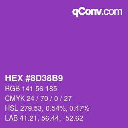 Color code: HEX #8D38B9 | qconv.com