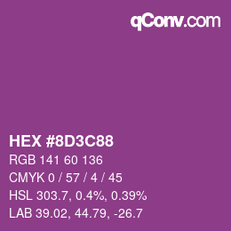 Color code: HEX #8D3C88 | qconv.com
