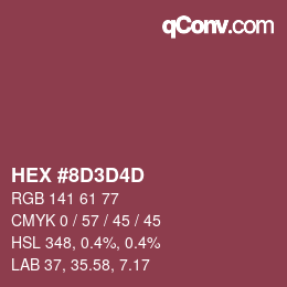Color code: HEX #8D3D4D | qconv.com