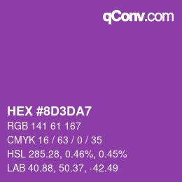 Color code: HEX #8D3DA7 | qconv.com