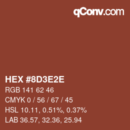 Código de color: HEX #8D3E2E | qconv.com