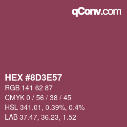 Color code: HEX #8D3E57 | qconv.com