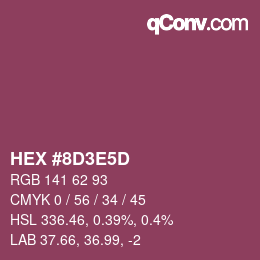 Farbcode: HEX #8D3E5D | qconv.com