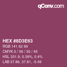 Color code: HEX #8D3E63 | qconv.com