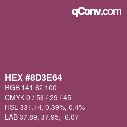 Color code: HEX #8D3E64 | qconv.com