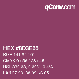 Color code: HEX #8D3E65 | qconv.com