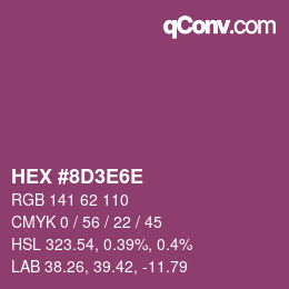 Color code: HEX #8D3E6E | qconv.com