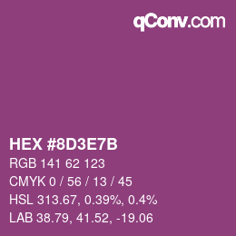 カラーコード: HEX #8D3E7B | qconv.com