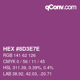 Código de color: HEX #8D3E7E | qconv.com
