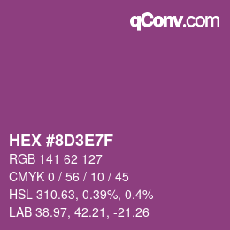 カラーコード: HEX #8D3E7F | qconv.com