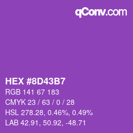 Color code: HEX #8D43B7 | qconv.com