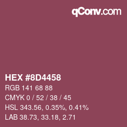 颜色代码: HEX #8D4458 | qconv.com