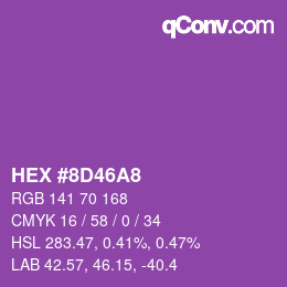 Color code: HEX #8D46A8 | qconv.com