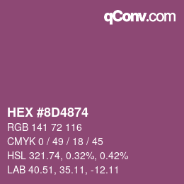 Color code: HEX #8D4874 | qconv.com