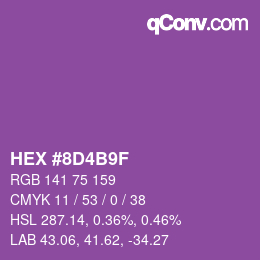 カラーコード: HEX #8D4B9F | qconv.com