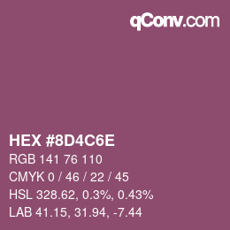 Color code: HEX #8D4C6E | qconv.com