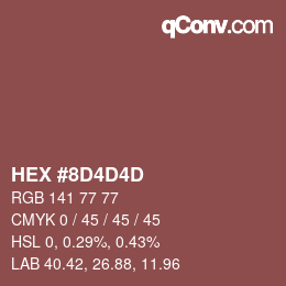 Color code: HEX #8D4D4D | qconv.com