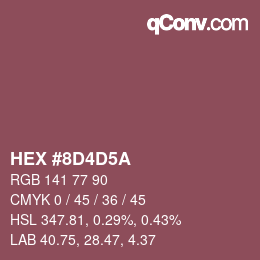 カラーコード: HEX #8D4D5A | qconv.com