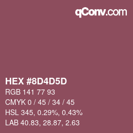 Color code: HEX #8D4D5D | qconv.com