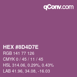 Color code: HEX #8D4D7E | qconv.com