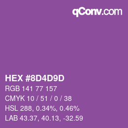 カラーコード: HEX #8D4D9D | qconv.com