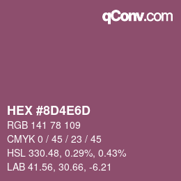 Color code: HEX #8D4E6D | qconv.com