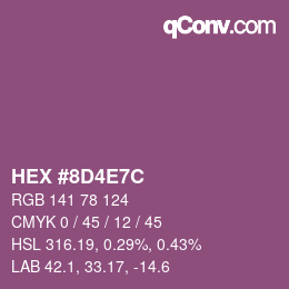 Código de color: HEX #8D4E7C | qconv.com