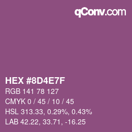 カラーコード: HEX #8D4E7F | qconv.com