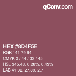 Código de color: HEX #8D4F5E | qconv.com