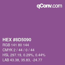 Farbcode: HEX #8D5090 | qconv.com