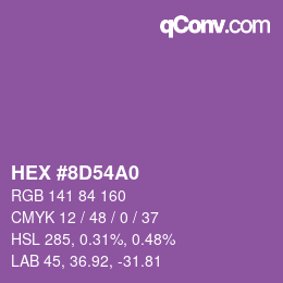 Color code: HEX #8D54A0 | qconv.com