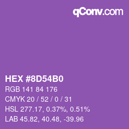 Color code: HEX #8D54B0 | qconv.com