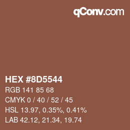 Color code: HEX #8D5544 | qconv.com