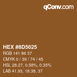 Color code: HEX #8D5625 | qconv.com