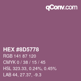 カラーコード: HEX #8D5778 | qconv.com