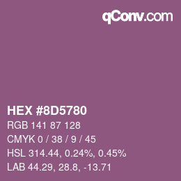 カラーコード: HEX #8D5780 | qconv.com