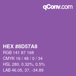 颜色代码: HEX #8D57A8 | qconv.com