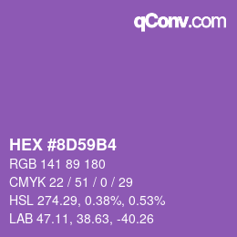 カラーコード: HEX #8D59B4 | qconv.com