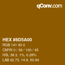 Color code: HEX #8D5A00 | qconv.com