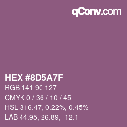 Color code: HEX #8D5A7F | qconv.com