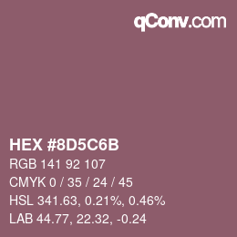 Color code: HEX #8D5C6B | qconv.com