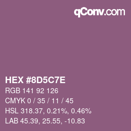 Color code: HEX #8D5C7E | qconv.com