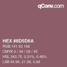 カラーコード: HEX #8D5D6A | qconv.com