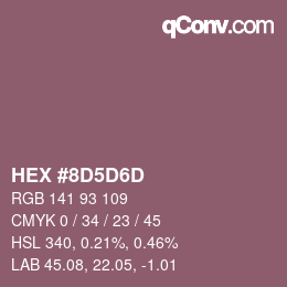Color code: HEX #8D5D6D | qconv.com
