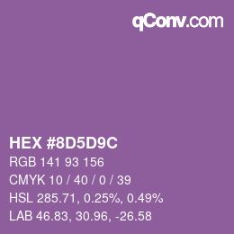 Color code: HEX #8D5D9C | qconv.com